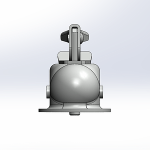 Channel Tongue Trailer CouplerTrigger Latch - Zinc - 2 BallBolt On - 3.500 lbs