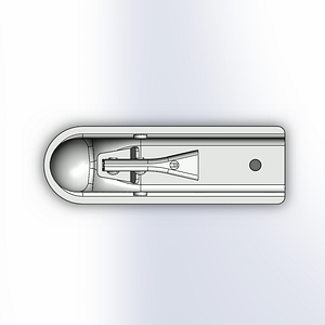 Channel Tongue Trailer CouplerTrigger Latch - Zinc - 2 BallBolt On - 3.500 lbs