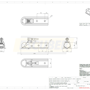 Channel Tongue Trailer CouplerTrigger Latch - Zinc - 2 BallBolt On - 3.500 lbs