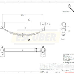 4-Leaf Double-Eye Spring for 2,000-lb Trailer Axles - 26"