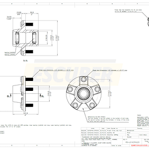 Trailer Idler Hub Assembly for 2K Lbs Axles 13