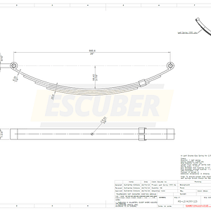 4-Leaf Double-Eye Spring for 2,000-lb Trailer Axles - 26" Long