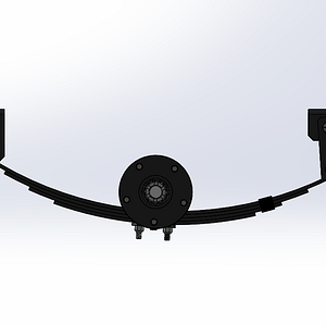 Trailer Axle with Leaf Spring 1300mm Long - 2,000 lbs / 900 kg