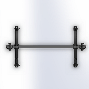 Trailer Axle with Leaf Spring 1300mm Long - 2,000 lbs / 900 kg