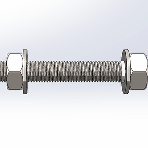 Zinc Shackle Bolt with Locknut - M12x75mm - 1/2