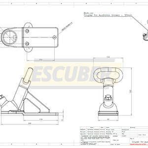 Bolt-on Coupler for Australian trailers - 50mm