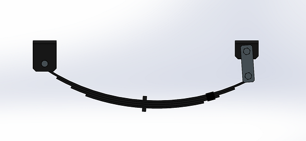 4-Leaf Double-Eye Spring for 2,000-lb Trailer Axles - 26"