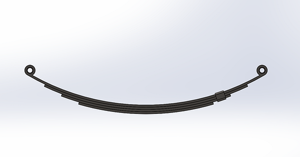 4-Leaf Double-Eye Spring for 2,000-lb Trailer Axles - 26" Long