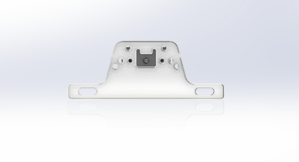 LED Trailer License Plate Light w/ Bracket 5 Diodes - Clear Lens