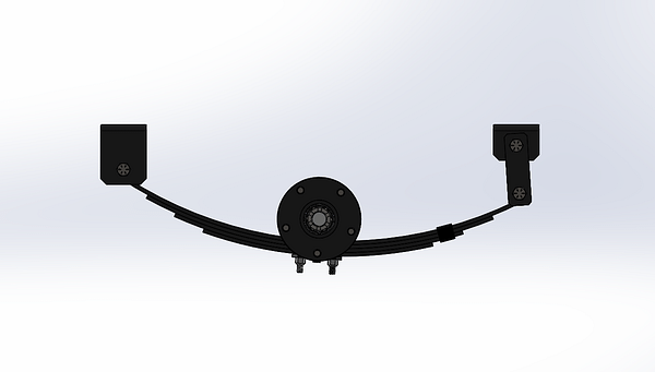 Trailer Axle with Leaf Spring 1300mm Long - 2,000 lbs / 900 kg