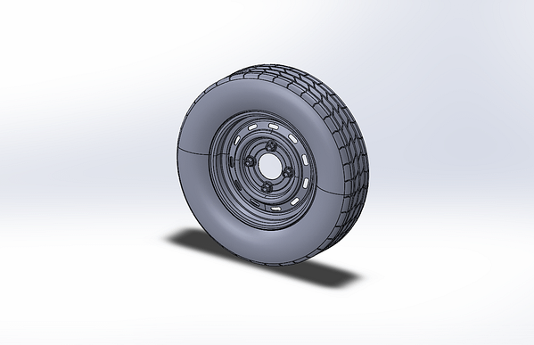 Trailer Tire with 13" Wheel - 4 hole - 145-70-R13