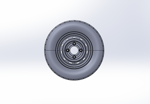 Trailer Tire with 13" Wheel - 4 hole - 145-70-R13