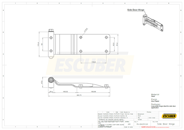 Side Door Hinge