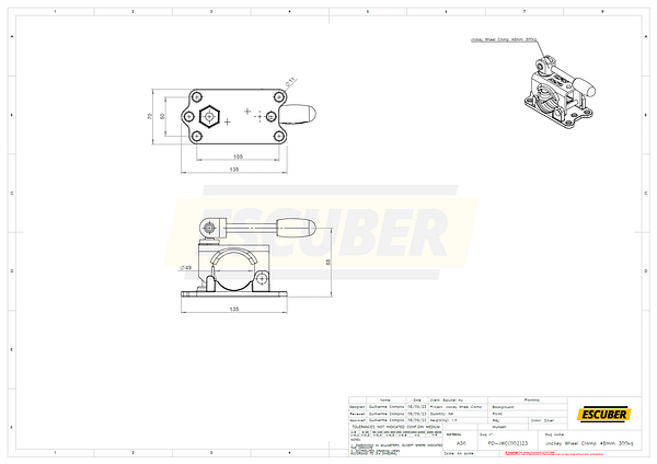 Trailer Caravan Jockey Wheel Clamp 48mm 300kg – ALKO