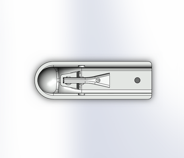 Channel Tongue Trailer CouplerTrigger Latch - Zinc - 2 BallBolt On - 3.500 lbs