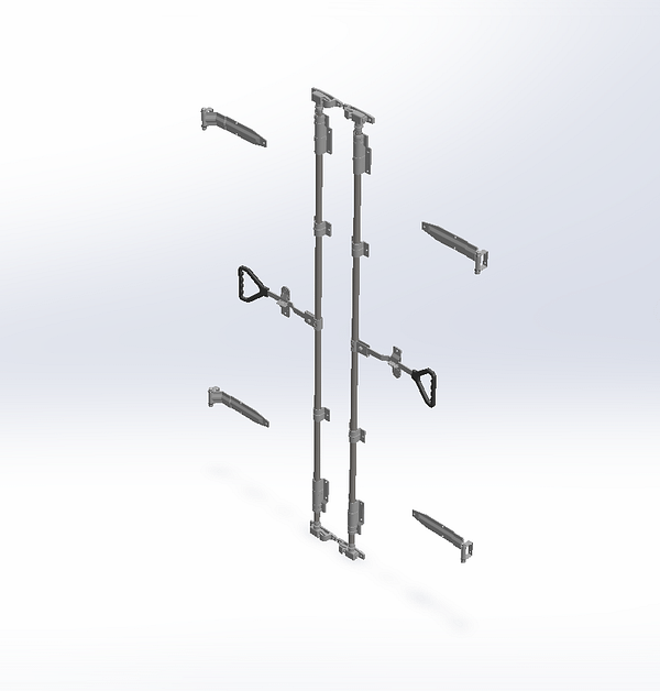 Cam Action Lockable Door Latch Kit for Large Enclosed Trailers